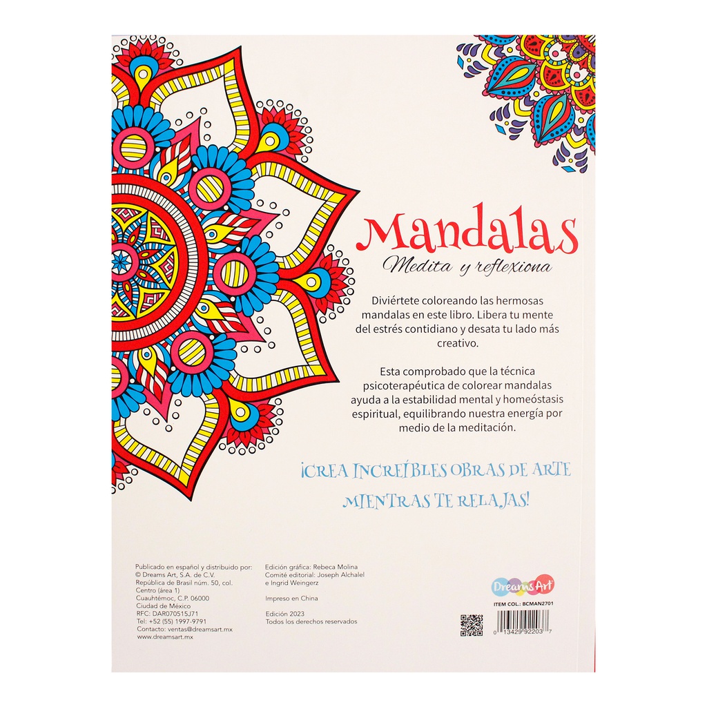 LIBROS PARA COLOREAR MANDALAS 96 PAGS.