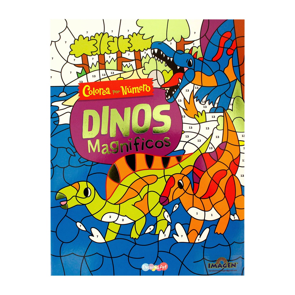 COLOREA POR NUMERO DINOS