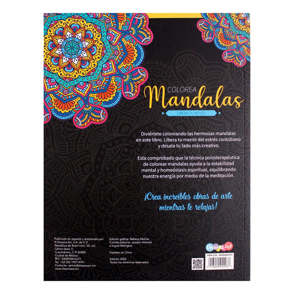 LIBROS PARA COLOREAR MANDALAS 96 PAGS.