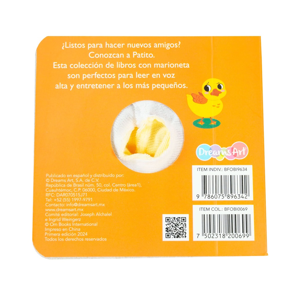 PATITO LIBRO CON MARIONETA