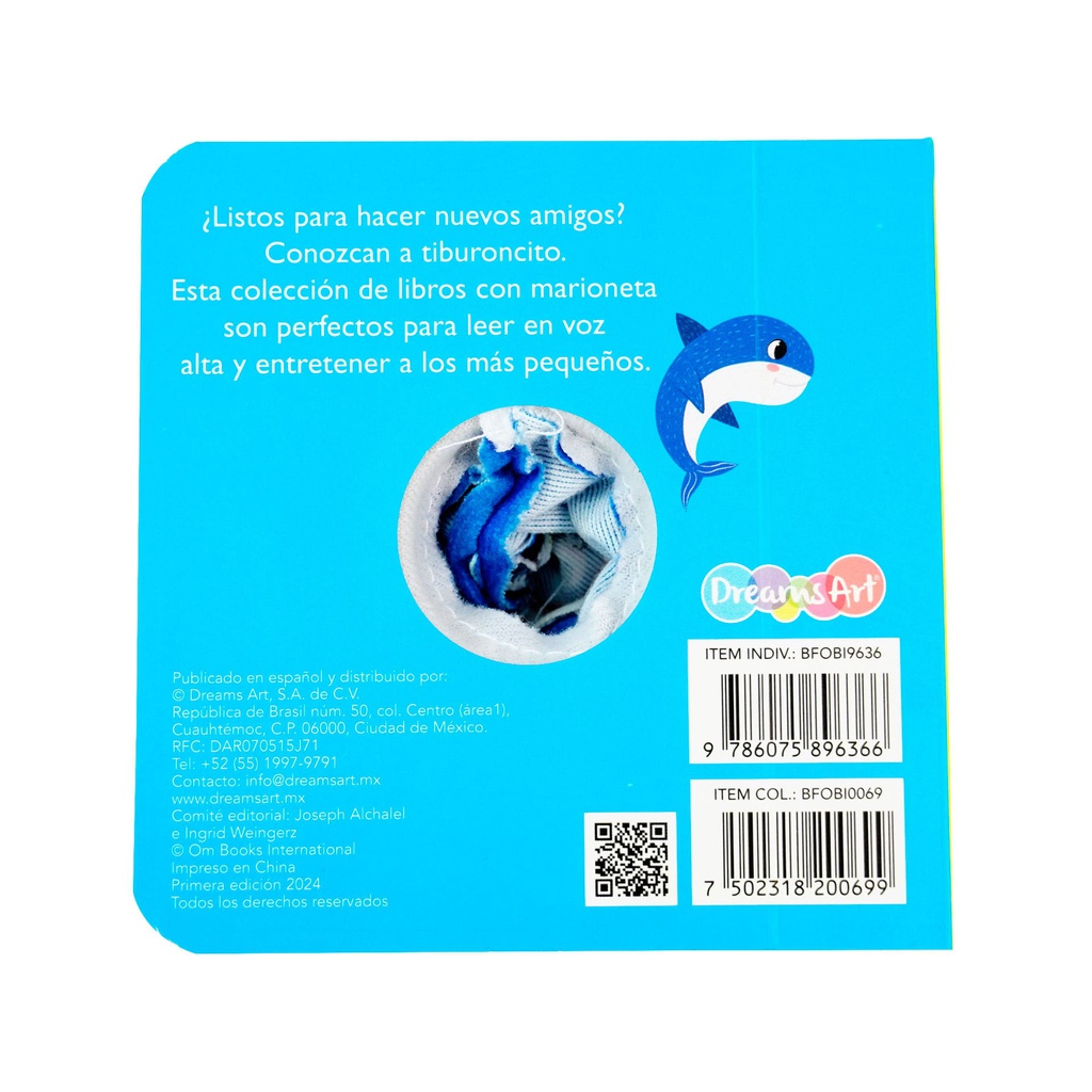 TIBURONCITO LIBRO CON MARIONETA
