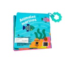 LIBROS DE TELA ANIMALES CON MORDEDERA 4 MOTIVOS