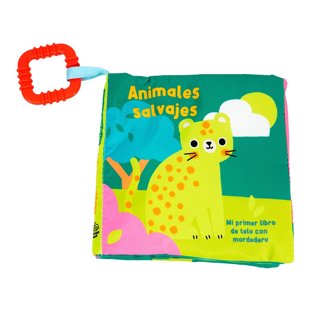 LIBROS DE TELA ANIMALES CON MORDEDERA 4 MOTIVOS