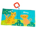 LIBROS DE TELA ANIMALES CON MORDEDERA 4 MOTIVOS