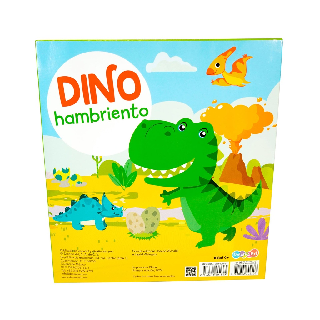 LIBRO CON MARIONETA DINO HAMBRIENTO