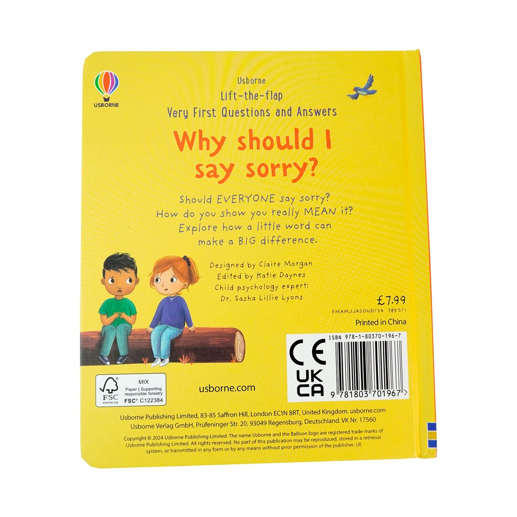 WHY SHOULD I SAY SORRY? LIFT THE FLAP