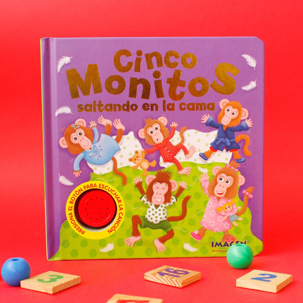 CINCO MONITOS SALTANDO EN LA CAMA