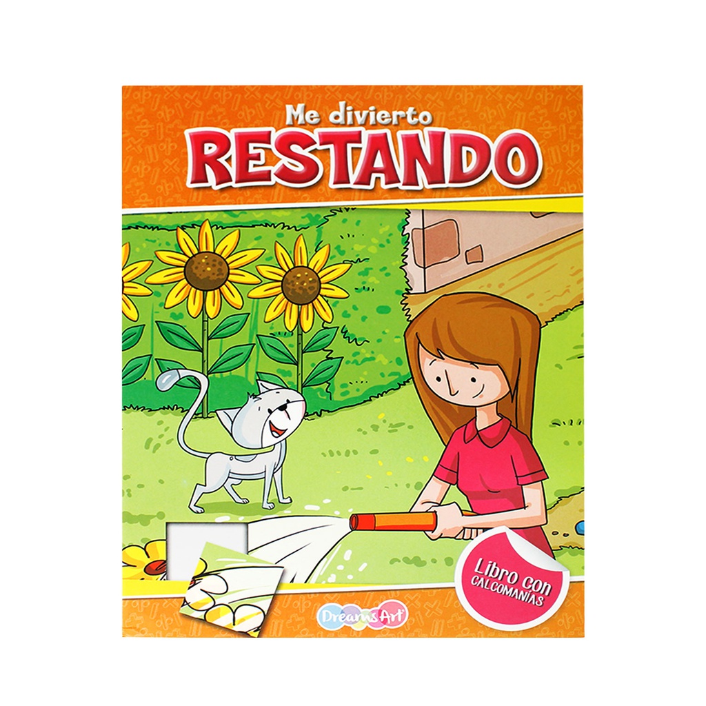 ME DIVIERTO RESTANDO LIBRO CON CALCAMONIAS