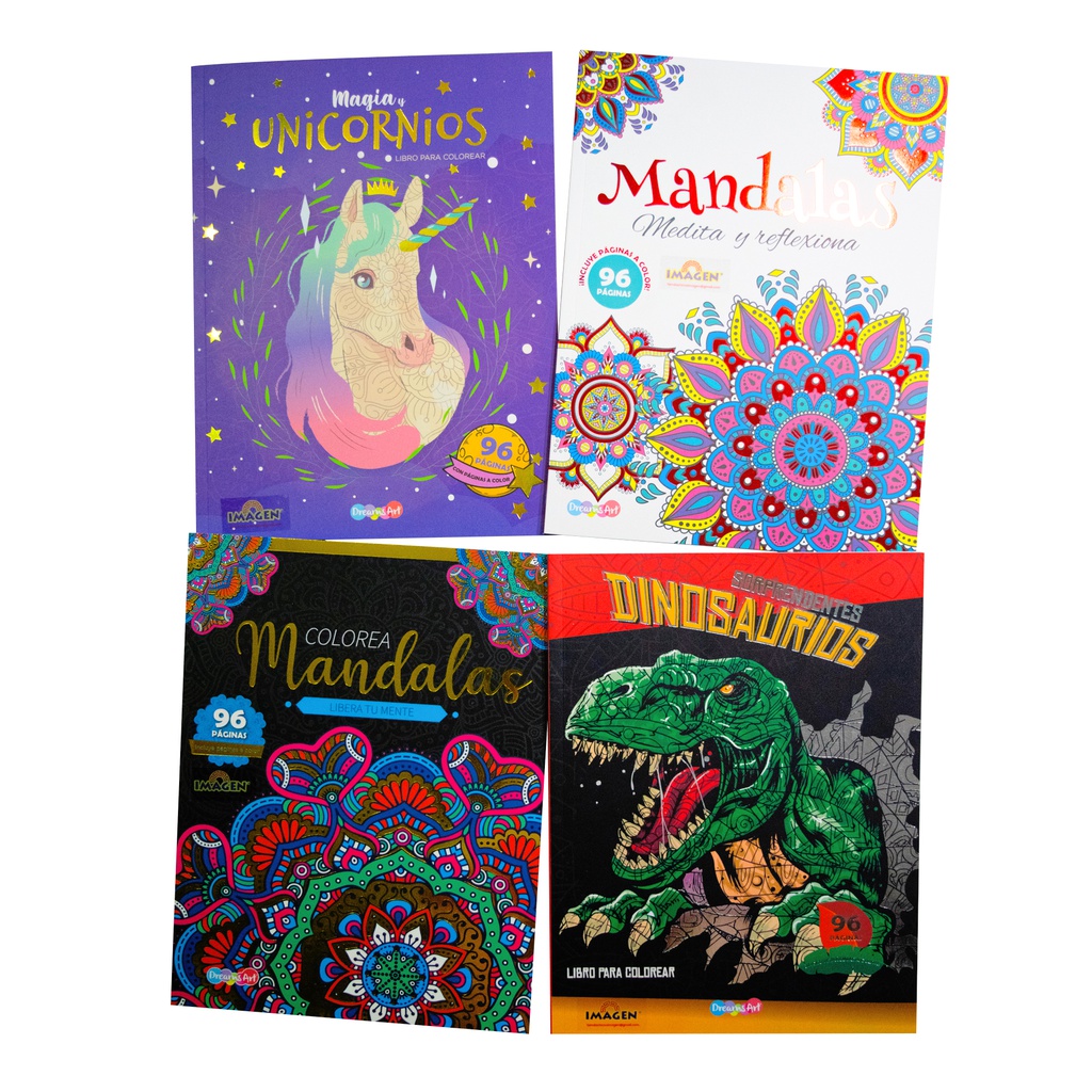 LIBROS PARA COLOREAR MANDALAS 96 PAGS.