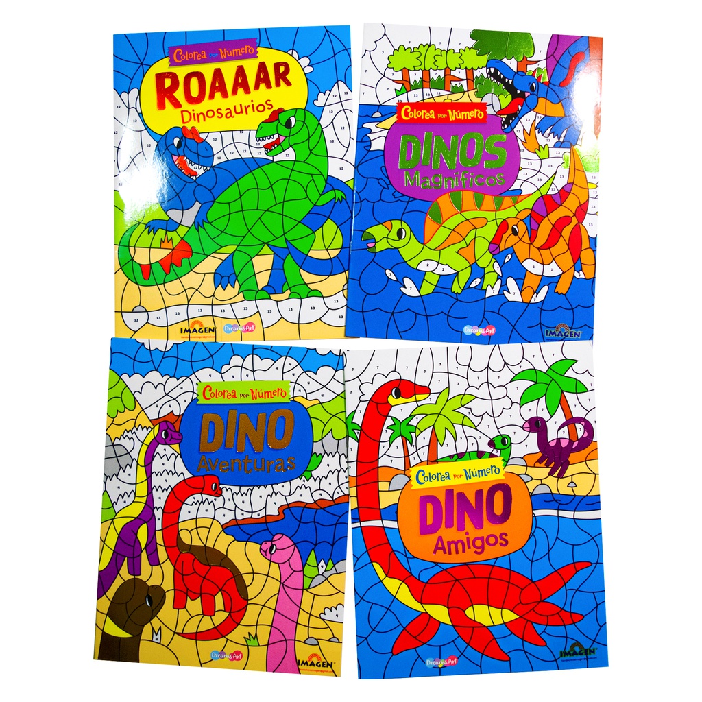 COLOREA POR NUMERO DINOS