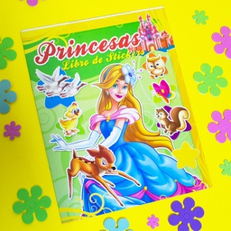 [LAT-COL-690-11-0] PRINCESAS AMARILLO LIBRO DE STICKERS